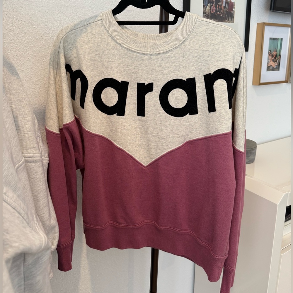 Isabel Marant Etoile - Heather Gray & Berry Houston Sweatshirt